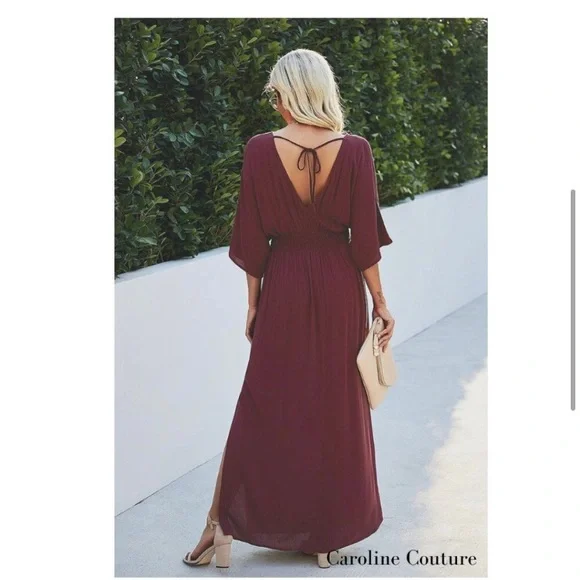 LAST ONE: Women’s Relaxed Deep V beautiful maxi dress - Picture 3 of 4